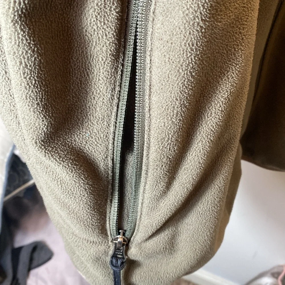 LL Bean green XL fleece polar tech vest.